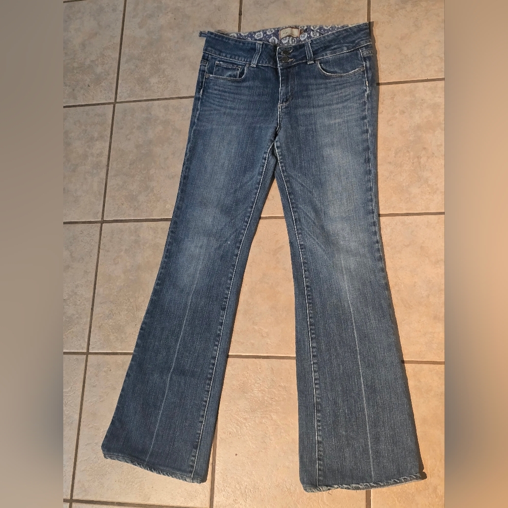 Paige Size 30 Hidden Hills Jeans Vintage Blue Medium Wash Bootcut Stretch